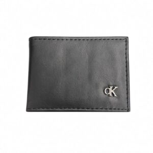 Carteira CK em Couro Preto