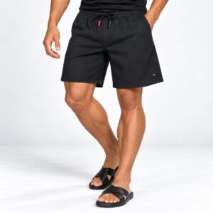 Shorts Curto masculino de Linho TH Preto