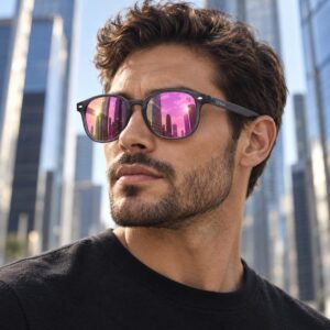 Óculos de Sol Ipanema 2.0 - Cinza com Rosa Pink